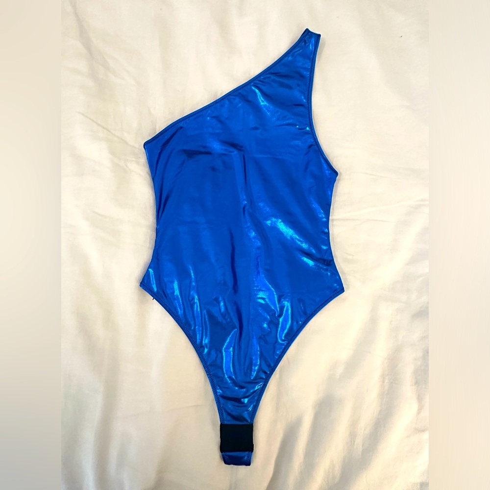 MAISON CLOSE Blue Angel One shoulder bodysuit size s/4